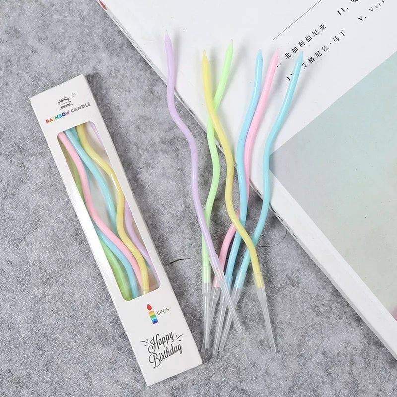 Curly Pastel Candle
