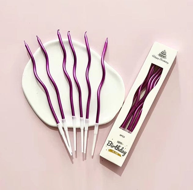 Curly Purple Candle