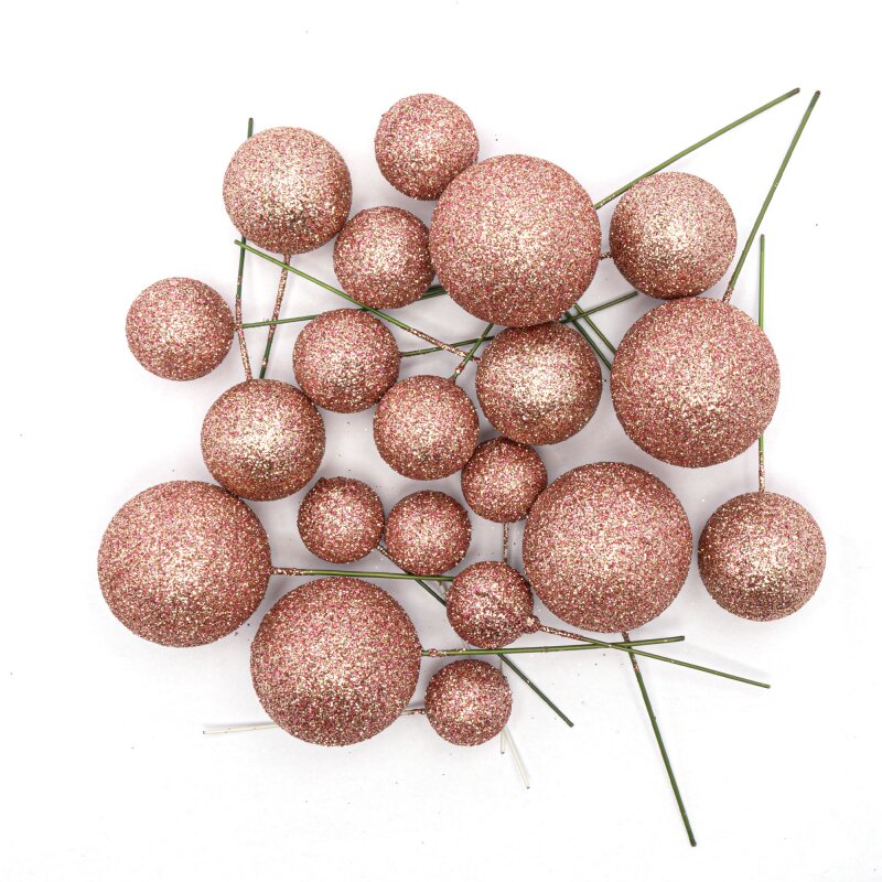 Rose Gold Glitter Balls