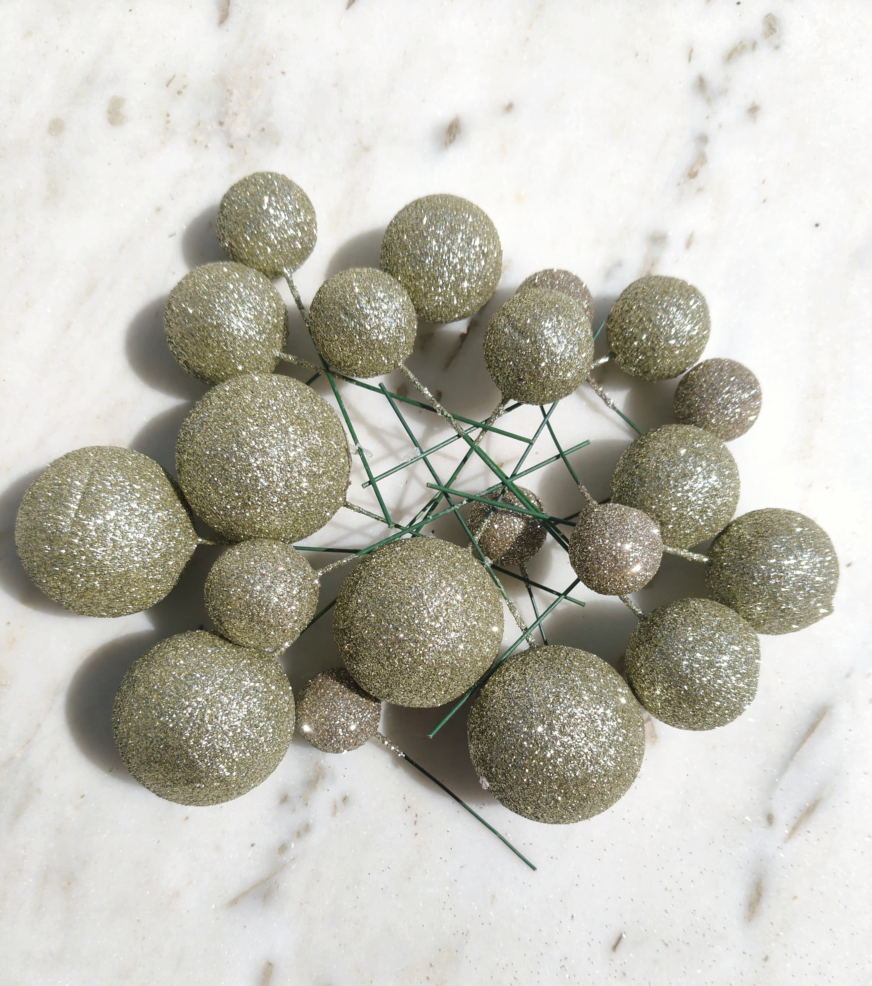 Champagne Glitter Balls