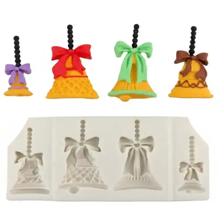 Hanging Christmas Bells With Bows