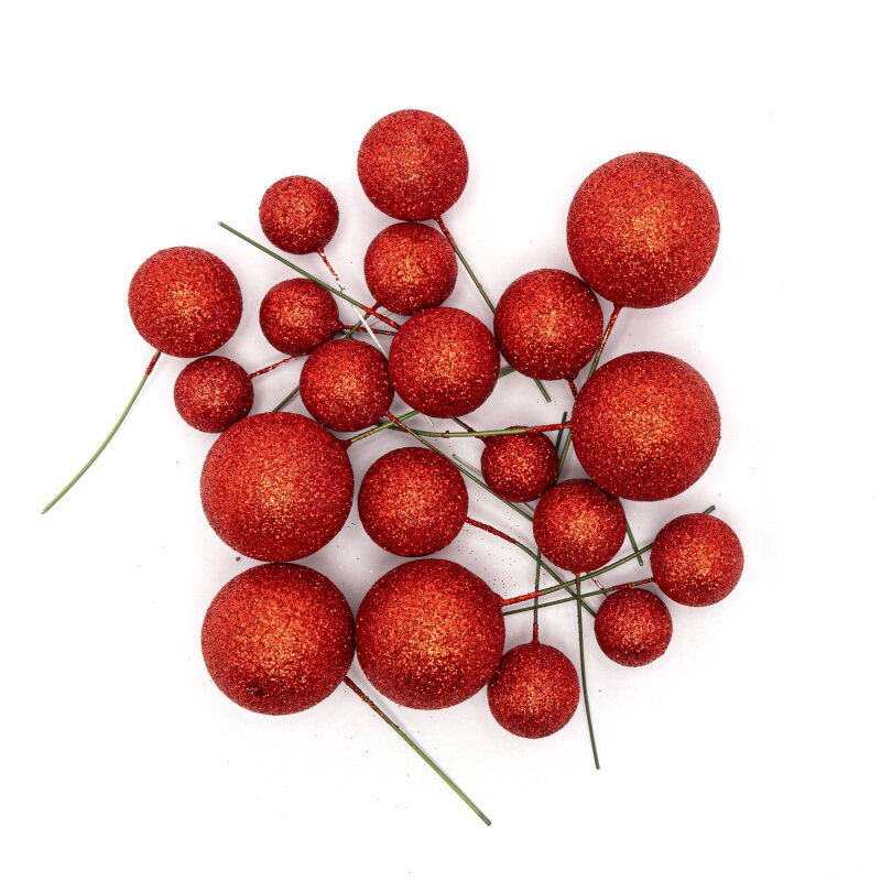 Red Glitter Balls