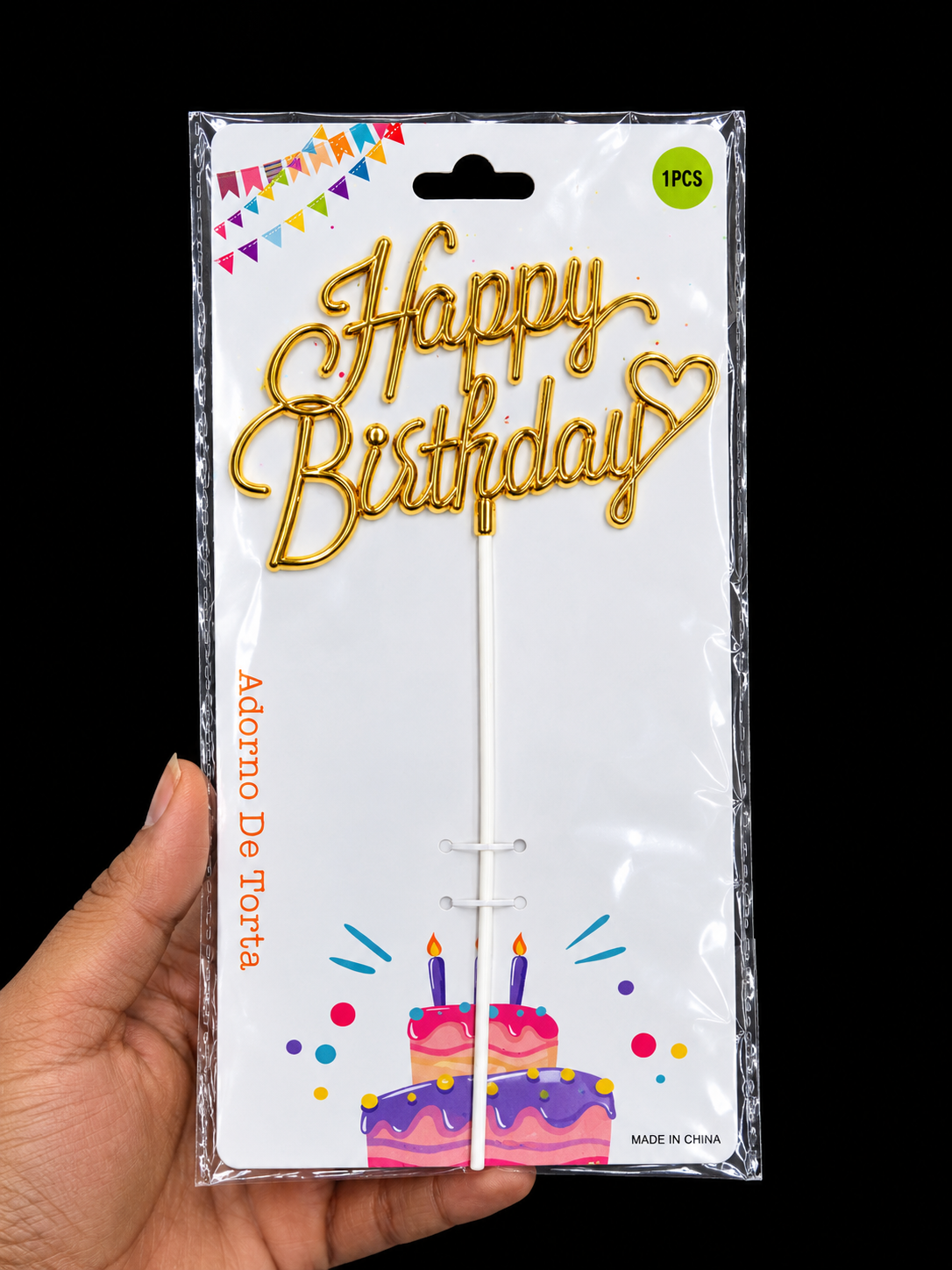 3D Happy Birthday Golden