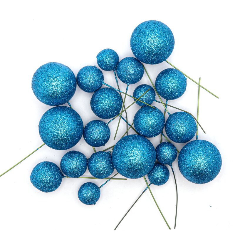 Dark Blue Glitter Balls