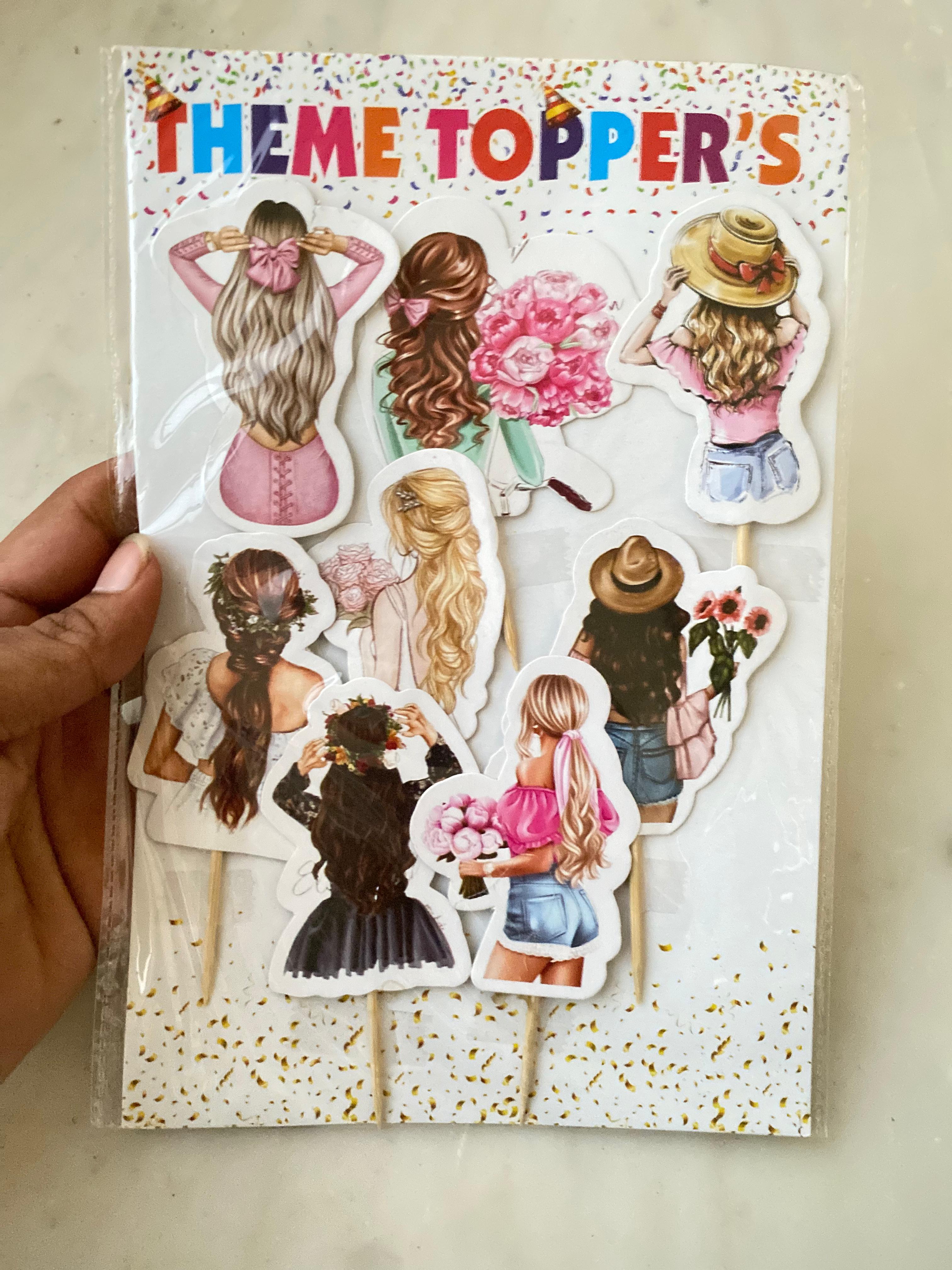 Back Girl Theme Topper