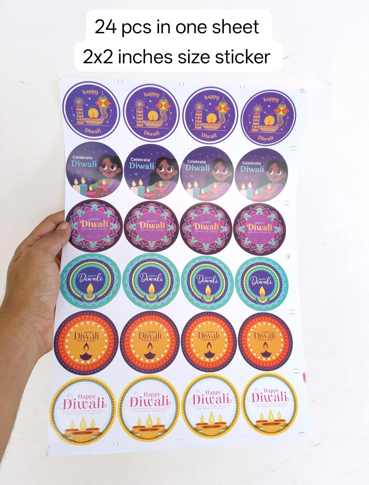Diwali Sticker Sheet (24pcs)