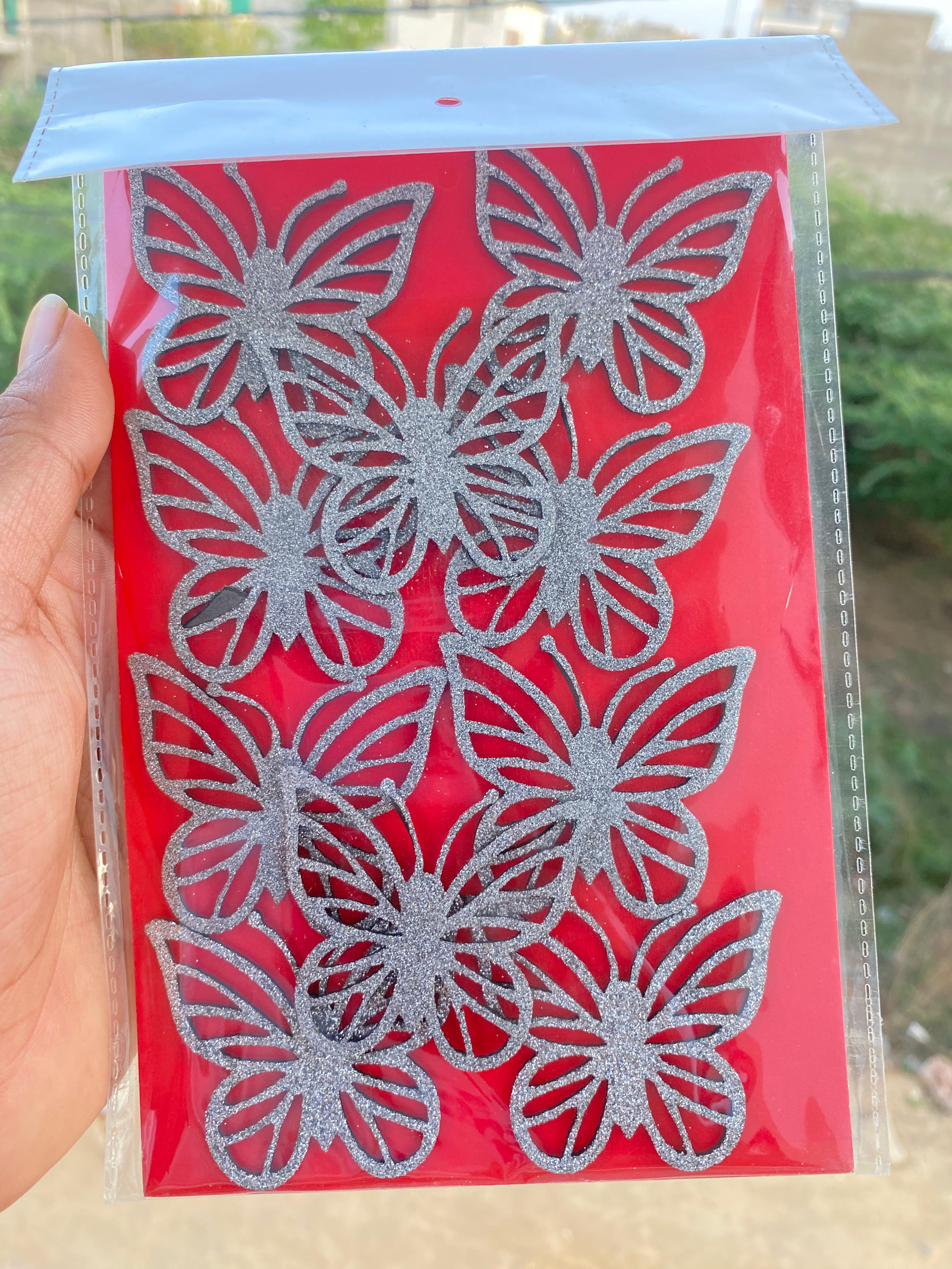 Silver Glitter Butterfly