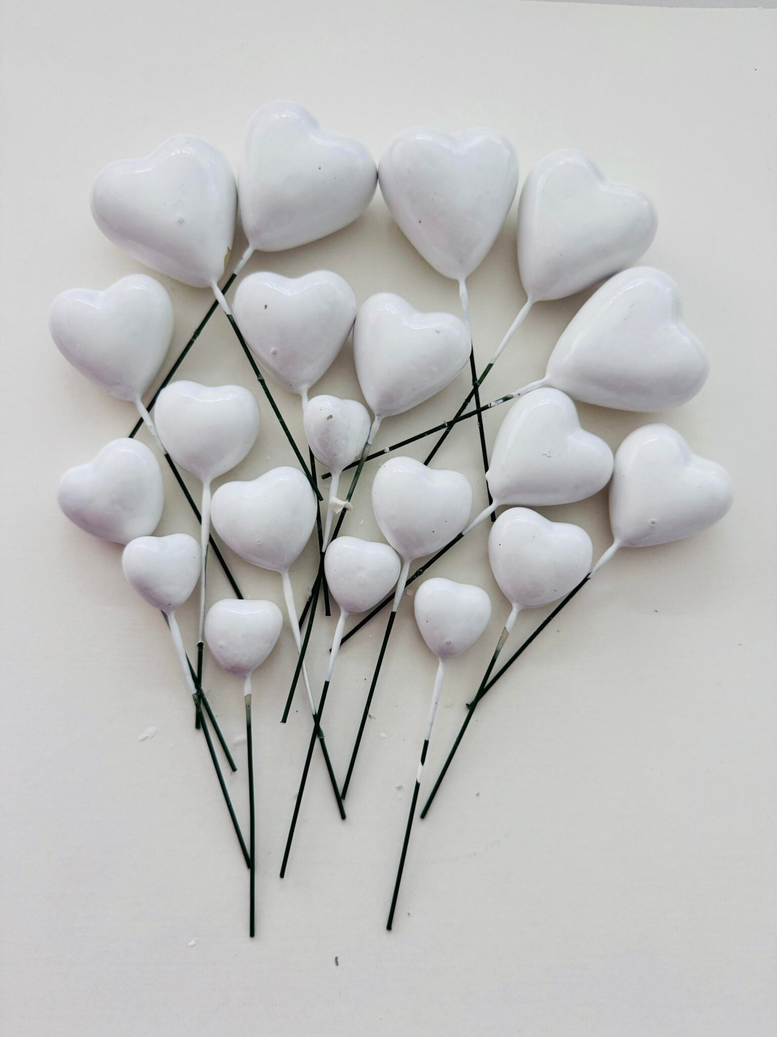 White Heart Faux Ball