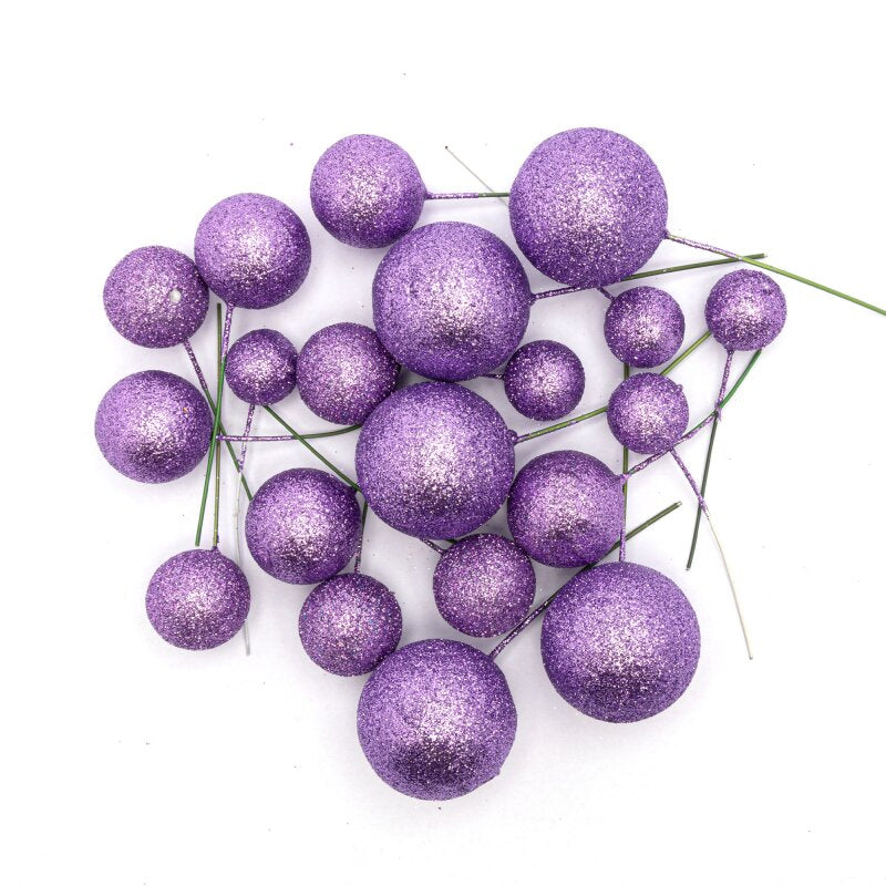 Purple Glitter Balls
