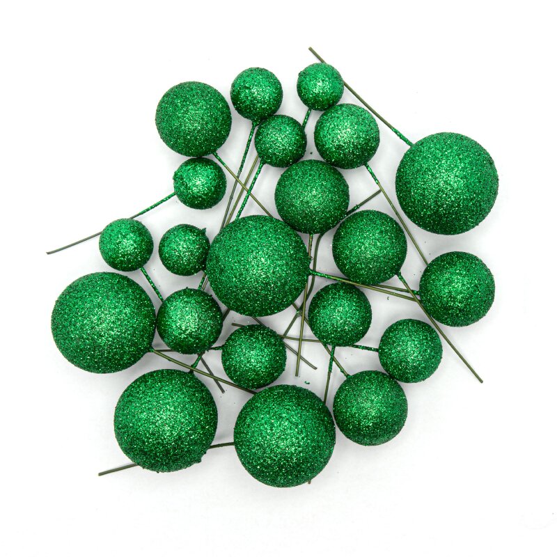 Green Glitter Balls