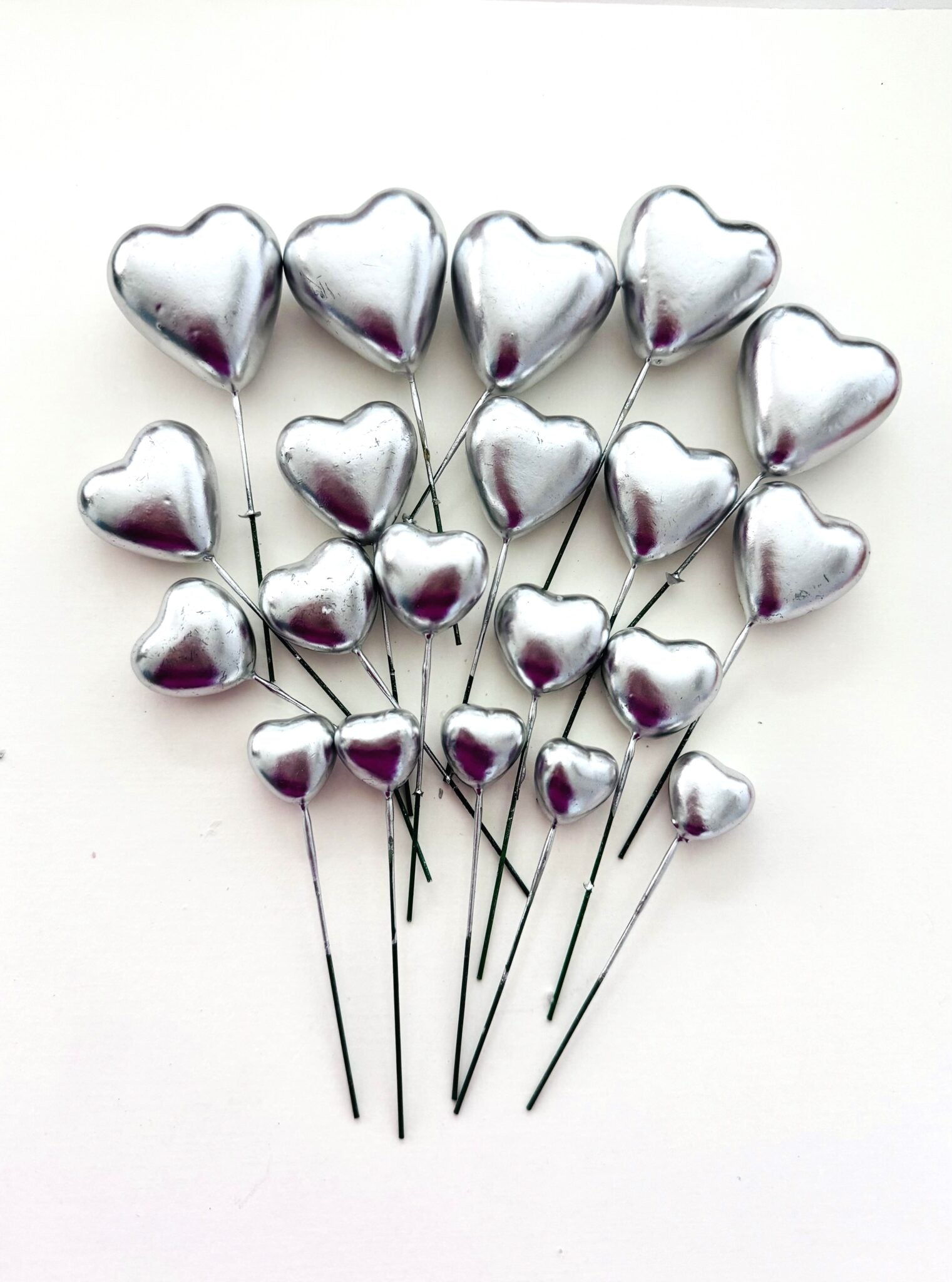 Sliver Heart Faux Ball