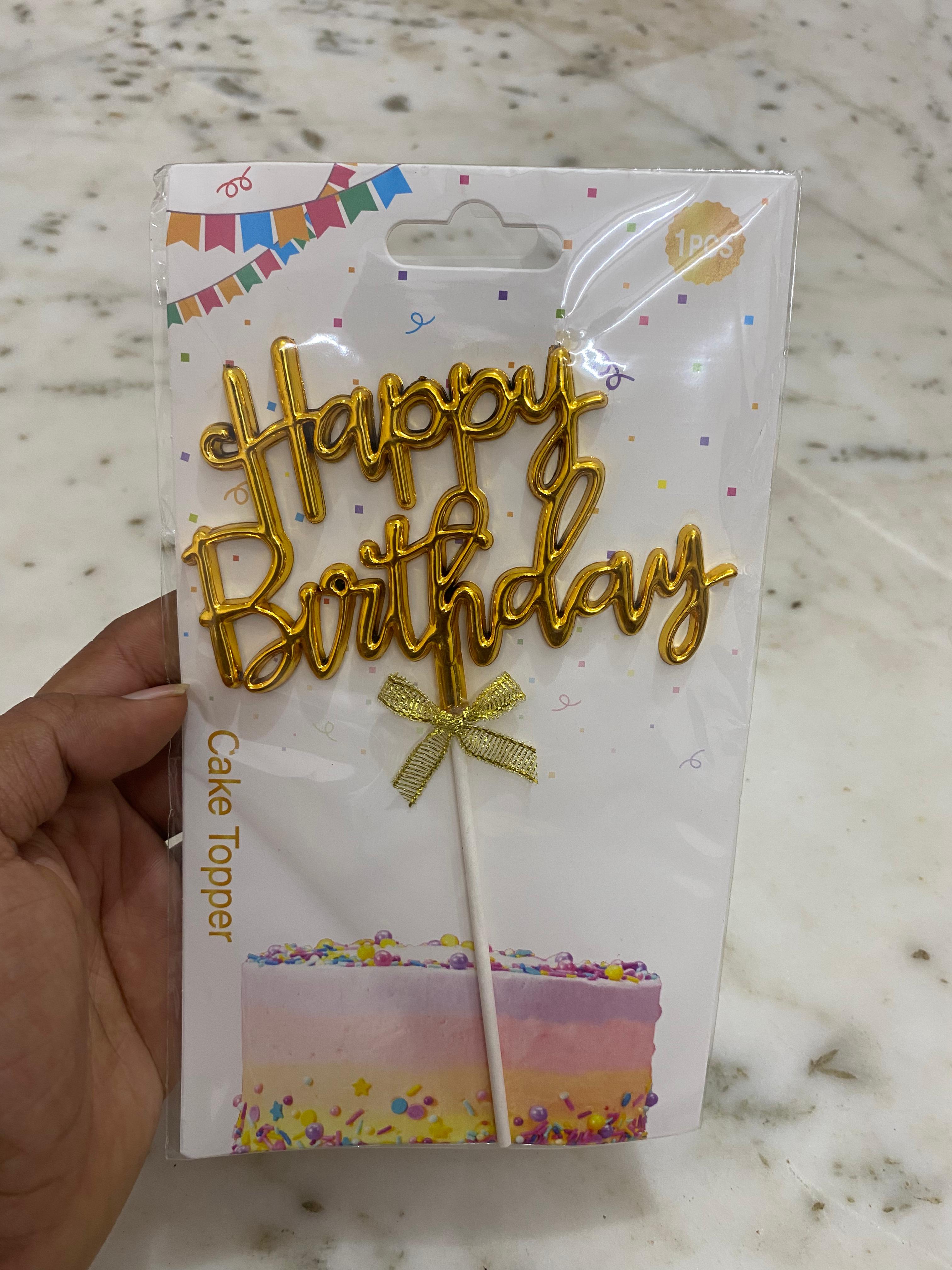 3D Happy Birthday Golden