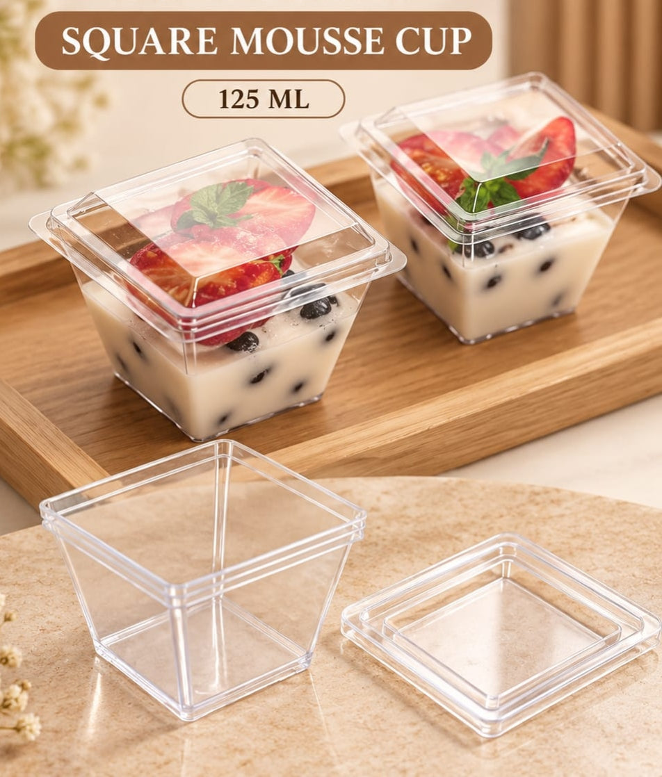 Square Desert Cups ( 125 ml )