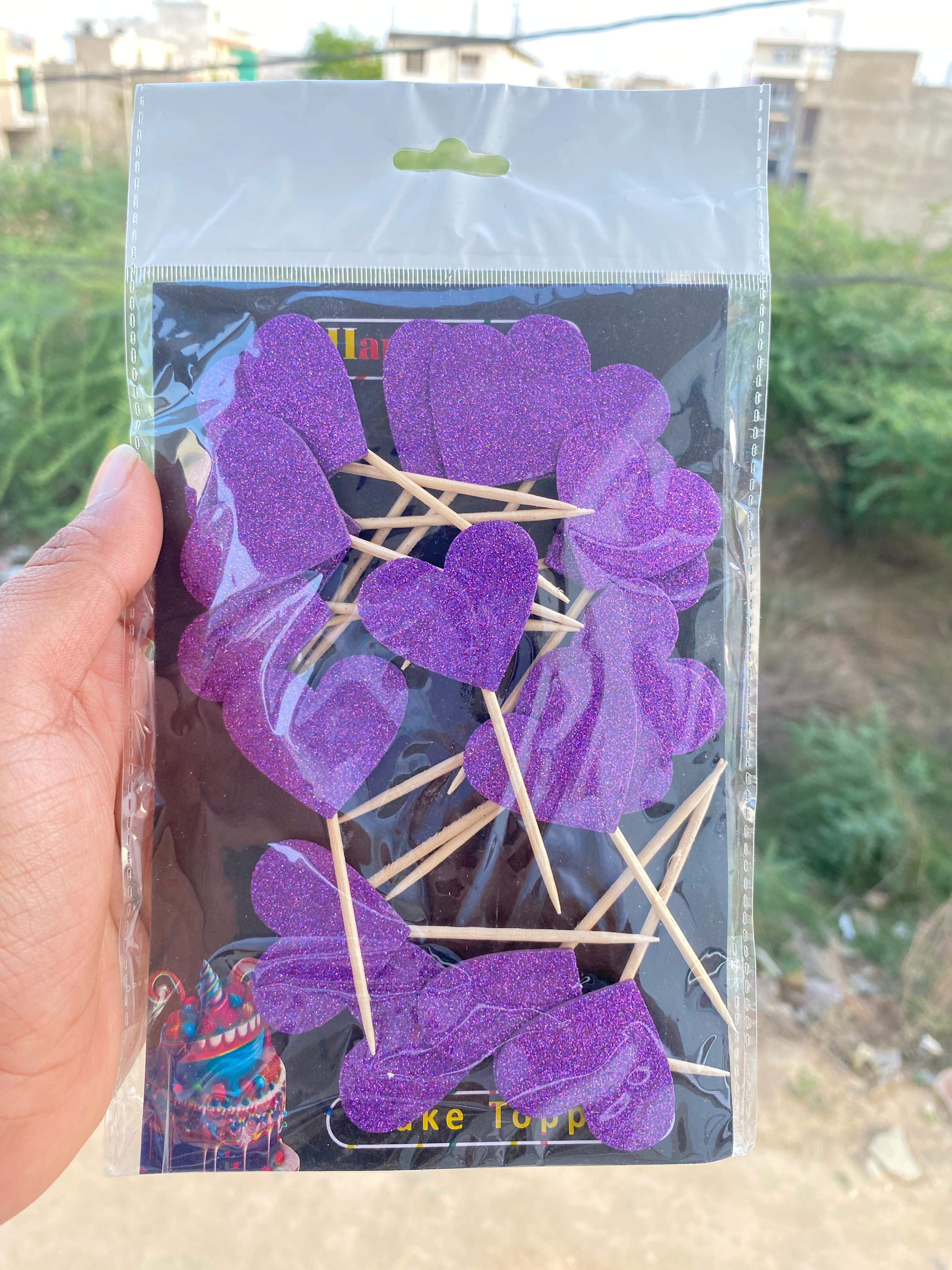 Glitter Heart Purple